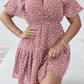 🌺Nur für kurze Zeit: 50 % Rabatt👗Lässiges Damenkleid mit V-Ausschnitt und Print