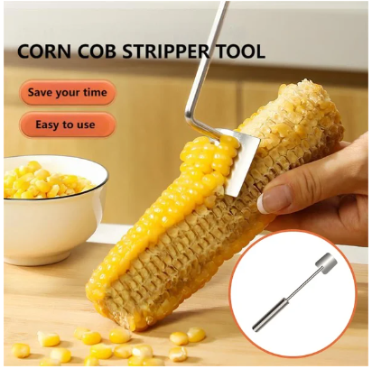 🌽 Maiskornplukker i rustfritt stål med langt skaft – sommertilbud nå til spesialpris! ☀️✨