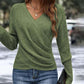 🔥🔥Nur für kurze Zeit 50% Rabatt👚Elegantes, lässiges Strickoberteil mit V-Ausschnitt für Damen