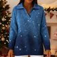 ✨ Schimmerndes, langärmeliges Stricktop mit Farbverlauf für Damen ✈️Kostenloser Versand