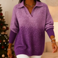 ✨ Schimmerndes, langärmeliges Stricktop mit Farbverlauf für Damen ✈️Kostenloser Versand