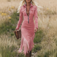 🛒 Wagen halbvoll, Preis halbiert! Retro-Midi-Kleid für Damen mit Reißverschluss und Quaste