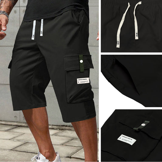 ⏳Begrenzte Zeit 50% Rabatt💥Lässige Herren-Workwear-Hose mit Kordelzug und 7/8-Schnitt