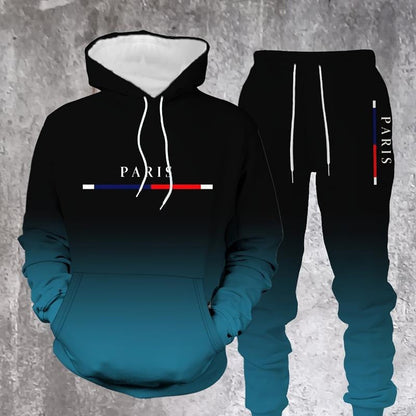📢📢50%Rabatt!!!🎉🔥 Komplett mit Hoodie & Hose — Mit Kängurutasche und Kordelzug am Bund. Perfekt für das Gym und die Straße!