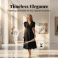 🥳2026 HEISSVERKAUF🥳💞50K+ VERKAUFT!💥💕🌿 50% RABATT! Elegantes Puffarm-Kleid – V-Ausschnitt & Taille betonen die Sanduhr-Silhouette. Atmungsaktiv, knitterfrei. Perfekt für reife Frauen. 👗✅