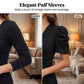 🥳2026 HEISSVERKAUF🥳💞50K+ VERKAUFT!💥💕🌿 50% RABATT! Elegantes Puffarm-Kleid – V-Ausschnitt & Taille betonen die Sanduhr-Silhouette. Atmungsaktiv, knitterfrei. Perfekt für reife Frauen. 👗✅