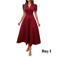 🥳2026 HEISSVERKAUF🥳💞50K+ VERKAUFT!💥💕🌿 50% RABATT! Elegantes Puffarm-Kleid – V-Ausschnitt & Taille betonen die Sanduhr-Silhouette. Atmungsaktiv, knitterfrei. Perfekt für reife Frauen. 👗✅