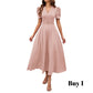 🥳2026 HEISSVERKAUF🥳💞50K+ VERKAUFT!💥💕🌿 50% RABATT! Elegantes Puffarm-Kleid – V-Ausschnitt & Taille betonen die Sanduhr-Silhouette. Atmungsaktiv, knitterfrei. Perfekt für reife Frauen. 👗✅