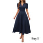 🥳2026 HEISSVERKAUF🥳💞50K+ VERKAUFT!💥💕🌿 50% RABATT! Elegantes Puffarm-Kleid – V-Ausschnitt & Taille betonen die Sanduhr-Silhouette. Atmungsaktiv, knitterfrei. Perfekt für reife Frauen. 👗✅