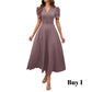 🥳2026 HEISSVERKAUF🥳💞50K+ VERKAUFT!💥💕🌿 50% RABATT! Elegantes Puffarm-Kleid – V-Ausschnitt & Taille betonen die Sanduhr-Silhouette. Atmungsaktiv, knitterfrei. Perfekt für reife Frauen. 👗✅