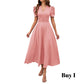 🥳2026 HEISSVERKAUF🥳💞50K+ VERKAUFT!💥💕🌿 50% RABATT! Elegantes Puffarm-Kleid – V-Ausschnitt & Taille betonen die Sanduhr-Silhouette. Atmungsaktiv, knitterfrei. Perfekt für reife Frauen. 👗✅