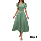 🥳2026 HEISSVERKAUF🥳💞50K+ VERKAUFT!💥💕🌿 50% RABATT! Elegantes Puffarm-Kleid – V-Ausschnitt & Taille betonen die Sanduhr-Silhouette. Atmungsaktiv, knitterfrei. Perfekt für reife Frauen. 👗✅