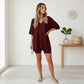 👚 50% RABATT ! ✨ Damen Lounge-Set mit V-Ausschnitt – Lockere Passform, Knitterfrei & Seidig Weich 🛋️
