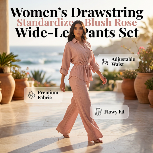 🌸 Damen Kordelzug-Shirt & Weithosen-Set – Bequem, Vielseitig & Perfekt Für Einen Lässigen Look 💃