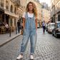 👖🔥 50% RABATT 💥 Damen Baggy Denim Latzhose mit Taschen – lässig, bequem & absolut im Trend ✨