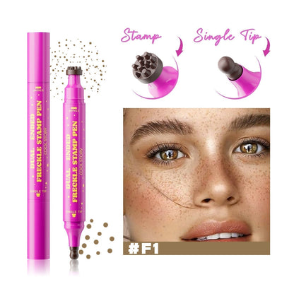 💗LETZTER TAG – 2 ZUM PREIS VON 1💗Wasserfester Sommersprossen-Stift: Stempel für künstliche Sommersprossen und Eyeliner mit feiner Spitze für realistische, langanhaltende Sommersprossen und müheloses Make-up – perfekt für den Alltag und Cosplay