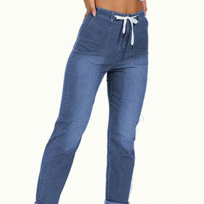 📢📢50%Rabatt!!!🎉✨Lässige Damen Jeans-Jogger mit Kordelzug