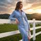 👗💙 Long Sleeve Button-Down Denim Midi Dress – 50% RABATT! Klassisches Jeanskleid mit Knopfleiste, perfekt für jeden Tag. 🔥✨
