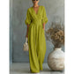 🎁👗 50% RABATT! Hochtaillierter Weitbein-Jumpsuit mit V-Ausschnitt – luftig, bequem, vielseitig – ideal für Reisen & Urlaub. 🏖️💫
