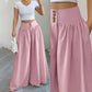 👖 ZEITLICH BEGRENZT 50% RABATT! ✨ Damen Hochbund Plissee Weites Bein Hose – Fließender Schnitt, Seitentaschen, Vielseitig 🌿