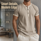 ⏰ Countdown läuft – 50% nur noch 3 Tage! 🌿 Kurzärmeliges, atmungsaktives Henley-Shirt mit Kontrast