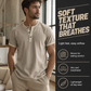 ⏰ Countdown läuft – 50% nur noch 3 Tage! 🌿 Kurzärmeliges, atmungsaktives Henley-Shirt mit Kontrast