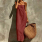 🛍️ 50 % Rabatt – Klassisches Boho-Kleid mit Spaghettiträgern & eckigem Ausschnitt – leicht & luftig für den Urlaub 🌸