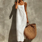 🛍️ 50 % Rabatt – Klassisches Boho-Kleid mit Spaghettiträgern & eckigem Ausschnitt – leicht & luftig für den Urlaub 🌸