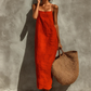 🛍️ 50 % Rabatt – Klassisches Boho-Kleid mit Spaghettiträgern & eckigem Ausschnitt – leicht & luftig für den Urlaub 🌸