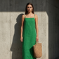 🛍️ 50 % Rabatt – Klassisches Boho-Kleid mit Spaghettiträgern & eckigem Ausschnitt – leicht & luftig für den Urlaub 🌸