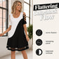 ⌛Zeitlich begrenztes Angebot – Midi-Kleid für Damen mit Rundhalsausschnitt im Color-Block-Design und Mesh-Saum