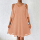 ✨👗 NUR FÜR KURZE ZEIT 50% RABATT! 💃Maxikleid mit V-Ausschnitt und Cut-Outs an den Schultern – Trendige Cut-outs und eleganter Fall – Ein echter Hingucker auf jedem Event.