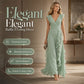 ⏳Zeitlich begrenzt 50% Rabatt⏰Damen V-Ausschnitt Rüschenkleid Chiffon Maxi-Kleid👗