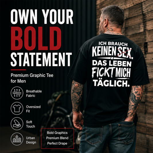 👕 50% RABATT! 😄 Herren T-Shirt mit witzigem deutschen Spruch – Weiche Baumwolle, Rundhals & kurze Ärmel – Perfekt für entspannte Tage & gute Laune 🇩🇪