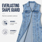 ☀️Sonderangebot: 50 % RABATT👗Damen Gilet-Stil Ärmelloses Jeanskleid mit hohem Schlitz