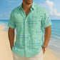 ☀️👔 ZEITLICH BEGRENZT 50% RABATT! Herren Geometrisches Muster Locker Sitzend Kurzarm Hemd – Weiches Sommergefühl, Bequemer Schnitt & Urlaubsreifer Style ✨