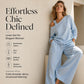 ✨Elegantes Set aus One-Shoulder-Oberteil und Hose mit weitem Bein für Damen