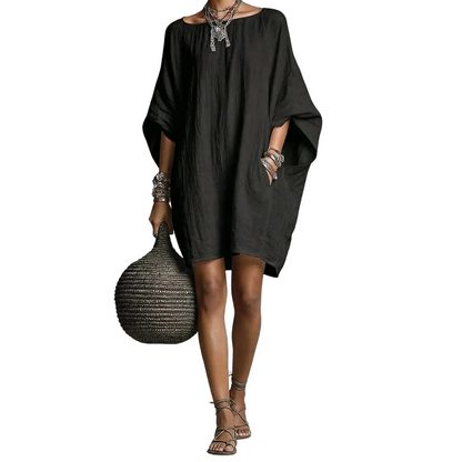 👗 Oversize-Kleid mit Fledermausärmeln für Damen – lässiger Look, bequemer Schnitt & vielseitig – perfekt für Alltag, Strand & Freizeit – mit eleganten Fledermausärmeln – ideal für warme Tage & entspannte Stunden