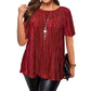 Schmeichelhafte Plissier-Bluse in Übergröße