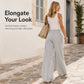 👖 50% RABATT! Damen Weite Bein Gestreifte Hose | Beinverlängernde Vertikalstreifen | Ultra Atmungsaktiv | Premium Verarbeitung | S-3XL 🌸✨