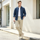 Herren Slim-Fit Freizeithose mit Elastischem Bund