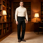 Herren Slim-Fit Freizeithose mit Elastischem Bund