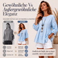 🌞👕50 % Rabatt！💨Damen Sommerbluse mit Laternenärmeln und gestuften Rüschen