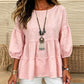 🌞👕50 % Rabatt！💨Damen Sommerbluse mit Laternenärmeln und gestuften Rüschen