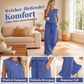 ⏰Nur noch heute 50% Rabatt!🔥Legeres ärmelloses Set für Damen: Oberteil mit Rundhalsausschnitt und Weite-Bein-Hose