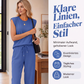 ⏰Nur noch heute 50% Rabatt!🔥Legeres ärmelloses Set für Damen: Oberteil mit Rundhalsausschnitt und Weite-Bein-Hose