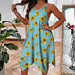 ✨🛒Neuheit – Gänseblümchen-Druck Ärmelloses Maxi-Kleid – Atmungsaktiver Komfort & Mühelos Urlaubsgefühl 🍃