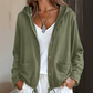 🔥🧥Herbst-Bestseller – 50 % Rabatt！🛍️Damen lässige Jacke mit Kapuze und Kordelzug am Saum.