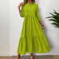 📢Nur für kurze Zeit: 40 % Rabatt ! 🍁 Einfarbiges, locker sitzendes Damenkleid