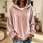 Legerer Kapuzenpullover aus Samt für Damen